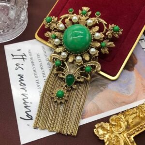 Copper Material Heavy Industry Distressed Brooch
